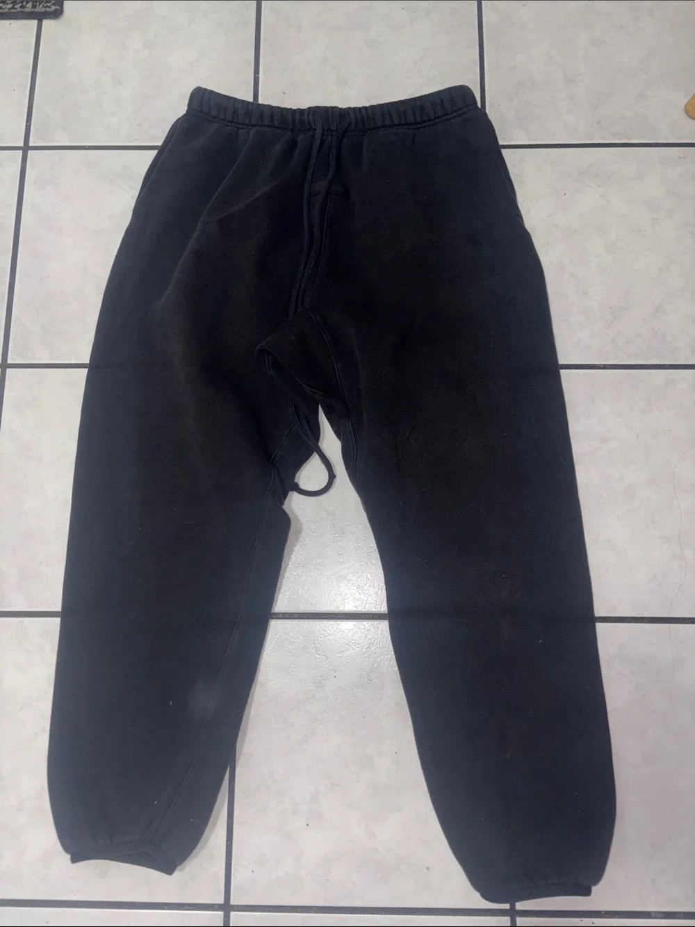 Fear of God Black Men's Sweatpants - Cozy Drawstring Joggers